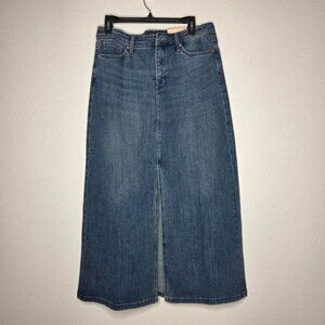 NWT NYDJ Women's Petite High Rise Long Denim Skirt 8P